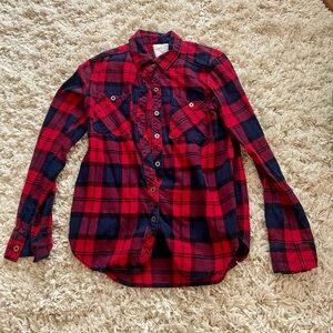 LA Hearts red flannel shirt